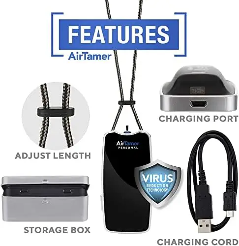 

Free shipping Improved Airtamer A310 Travel Air Purifier Rechargeable Personal Necklace