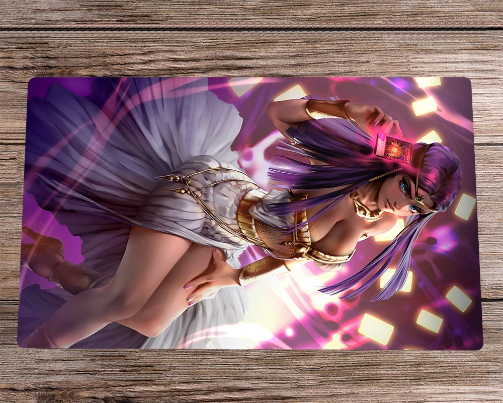 

Аниме игровой коврик YuGiOh Ishizu Ishtar, коврик для игры в игральные карты, коврик и сумка для настольных игр, нескользящий Настольный коврик, коврик для мыши 60x35 см