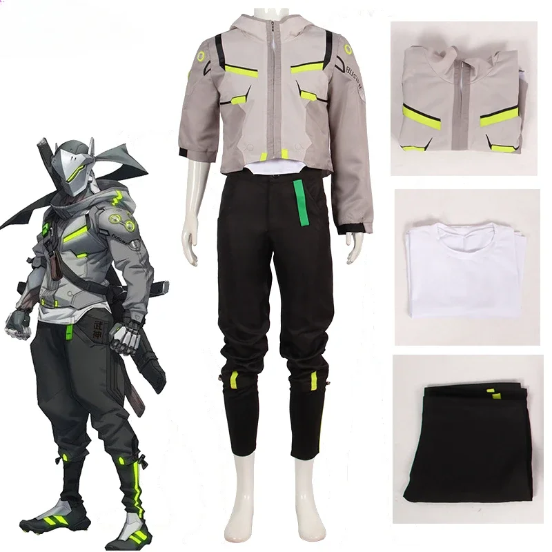 

Мужской костюм для игры Overwatch, мужская куртка, футболка, брюки, униформа на Хэллоуин, карнавал, костюм для ролевых игр