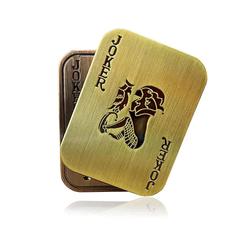 Фиджет-слайдер металлическая карточка для покера снятия стресса и расслабления