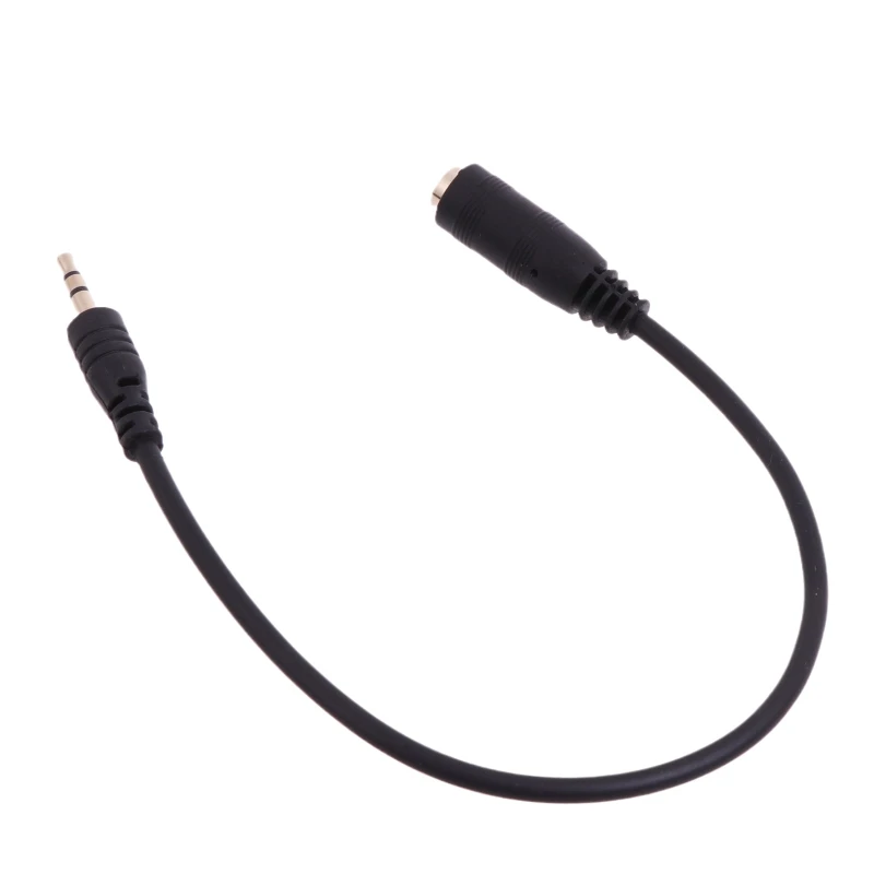 

2.5mm Male to 3.5mm Female Stereo Cable Gold Plated Aux Extension Cable for Headphone Laptop Phone 20cm/7.9'' B36A