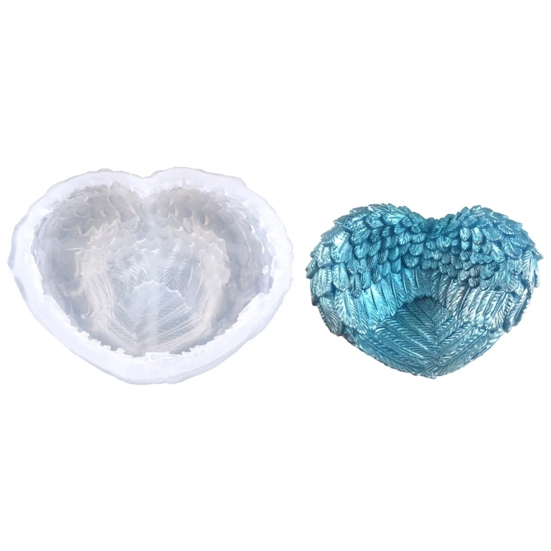 

Ashtray Storage Tray Silicone Mold Angel Wings Epoxy Resin Molds Table Ornament Plaster Crafts Making Tool Easy to Clean