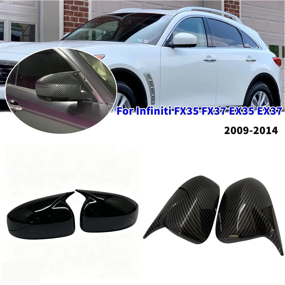 Фото Подходит для Infiniti FX35 FX37 EX35 EX37 2009-2014: Накладки на боковые зеркала заднего вида, внешние корпуса, декоративные колпаки. №1
