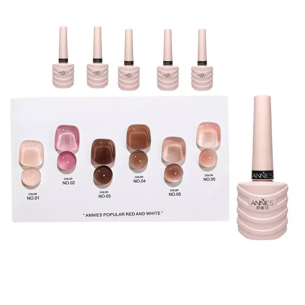 

NEW2023 10ml 6Pcs/Set Nail Polish Excellent Saturation High Pigmented Natural Translucent Manicuring UV LED Gel Soak Polish for