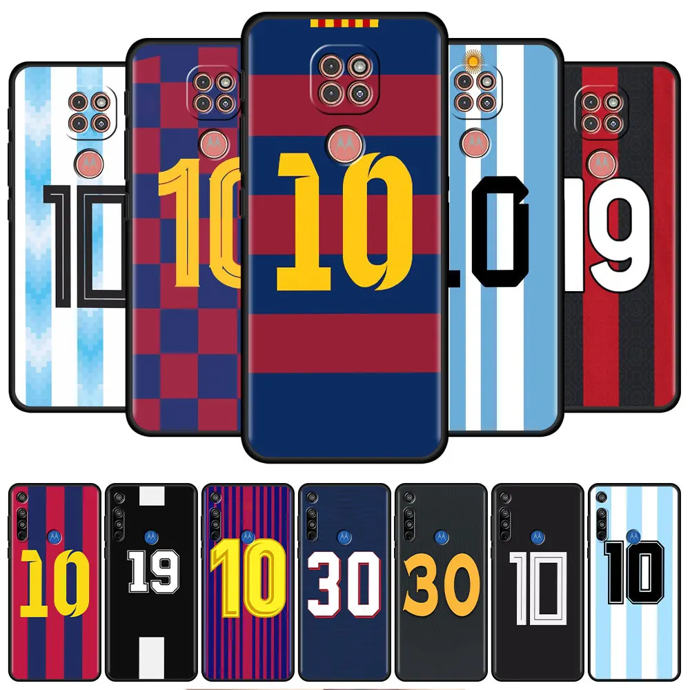 

FootBall Number 10 30 19 Case for Motorola Moto G30 G60 G22 G50 G31 G200 G9 Play G9 Plus G8 Power Edge 20 One Fusion Soft Cover