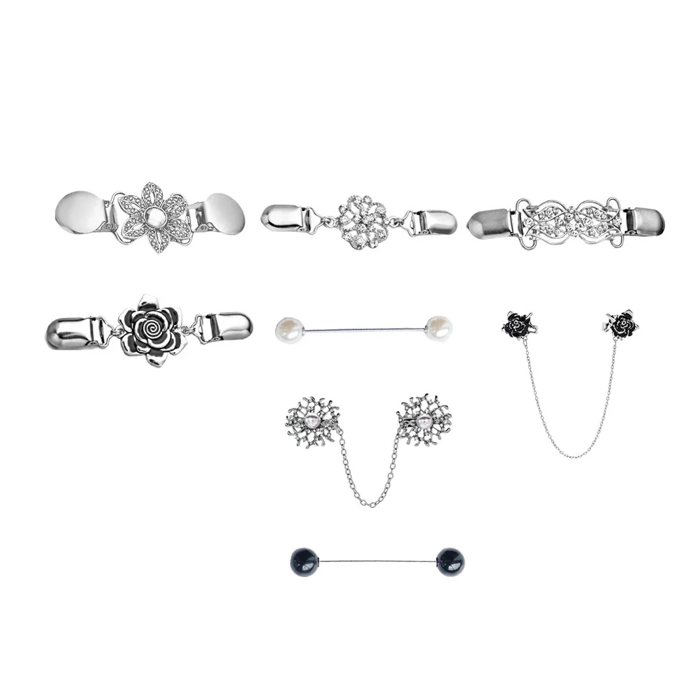 

1 Set Shawl Clip Tie Cardigan Dress Shirt Sweater Clip Clothing Accessory