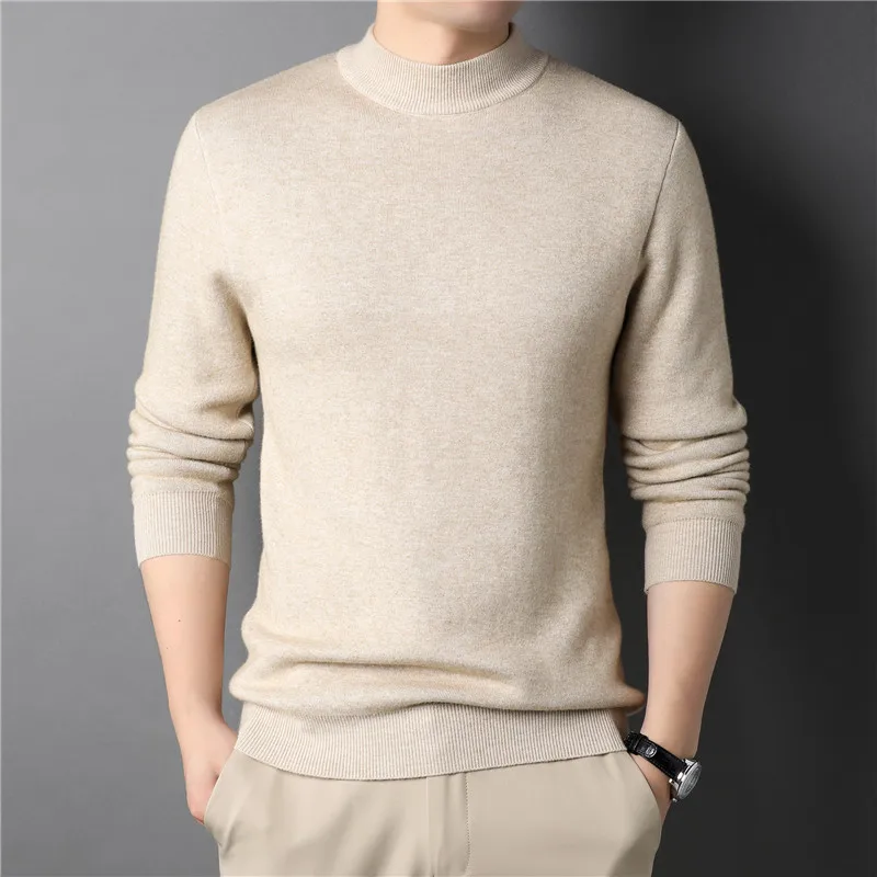 

2022 New Fashion Turtleneck Sweater Mens Pullover Slim Fit Jumpers Knitred Warm Sweaters Autumn Male Korean Style Casual Clothes