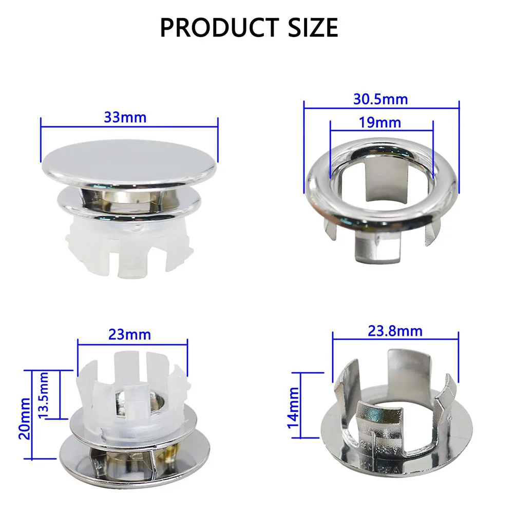 

8pcs Washbasin Ceramic Washbasin Pool Countertop Basin Overflow Hole Plug Head Accessories Hole Bathroom Kitchen Overflow Cover