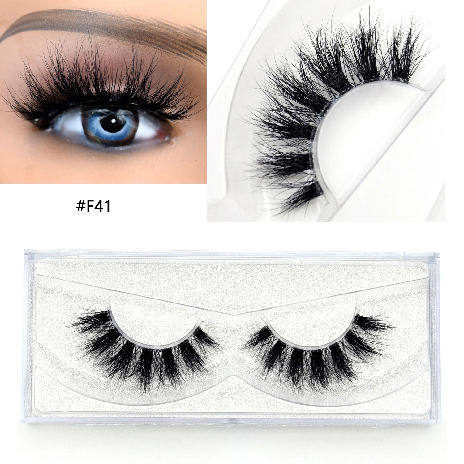 Visofree норковые ресницы 3D невидимая лента натуральные черные накладные полная