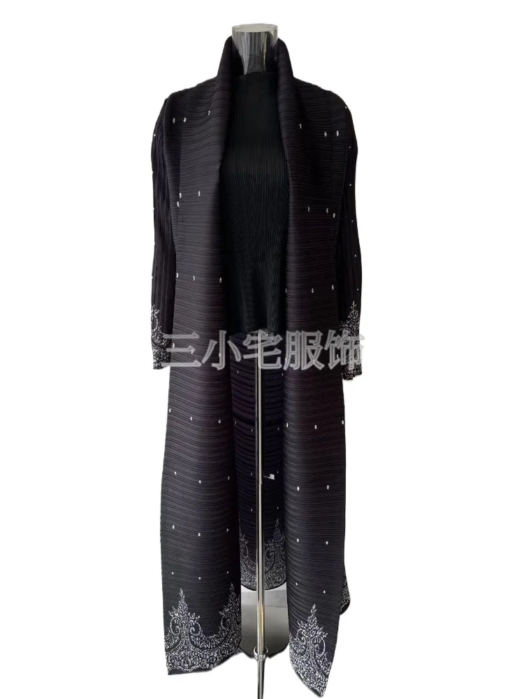 Платье YUDX Miyake женское с длинным рукавом принтом ветровка зима 2024 новые