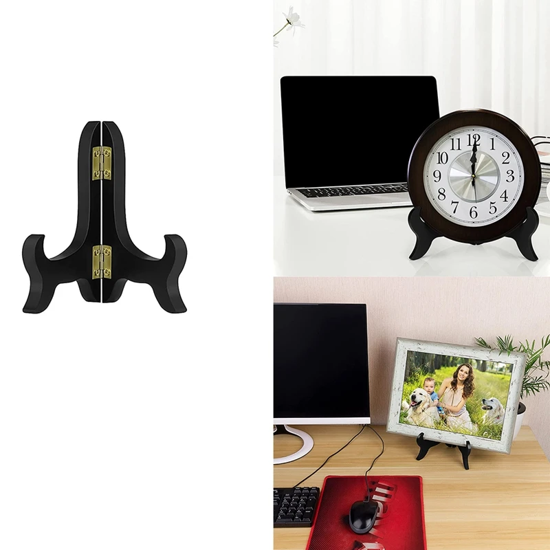 

6 Pieces Of Wooden Display Shelf Board Easel Stand