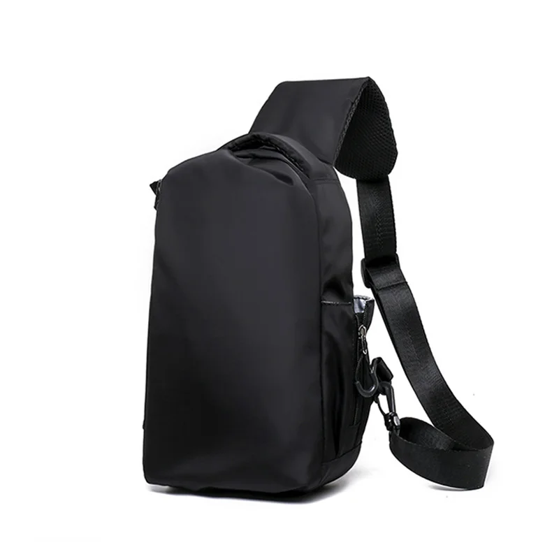 

Man Shoulder Chest Bag Waterproof Oxford Crossbody Bag Anti-theft USB Shoulder Sling Bag Short Travel Messenger Chest Pack Male