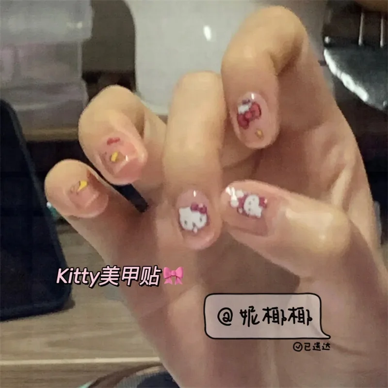 

Sanrio Nail Sticker Cartoon Anime Fashion 3D Sliders Manicure Girl Beauty Nail Art Diy Decorations Diy Graffiti Decal Kid Toy