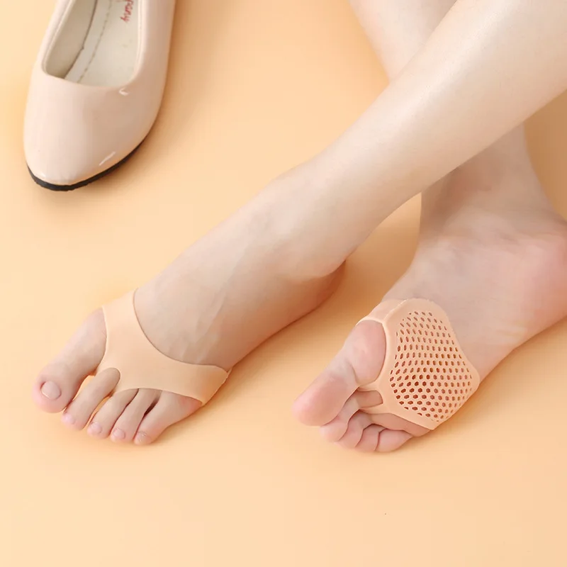 

2pcs/pair Toe Separator Hallux Valgus Corrector Finger Bunion Orthotics Protector Overlapping Forefoot Pad Foot Care Pedicure