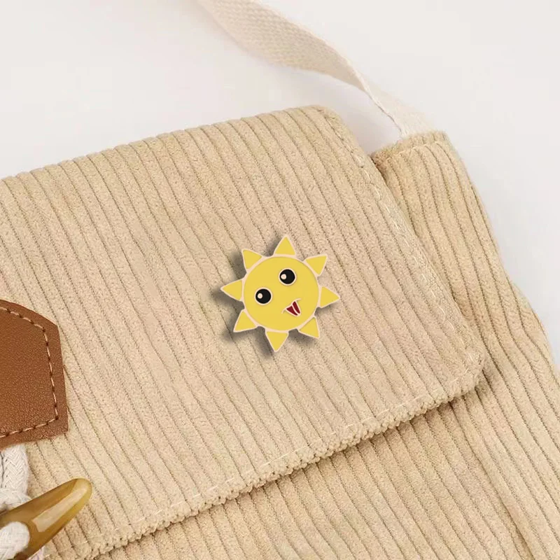 Значок погоды булавки морской Восход луна звезда ночь броши улыбка солнце молния