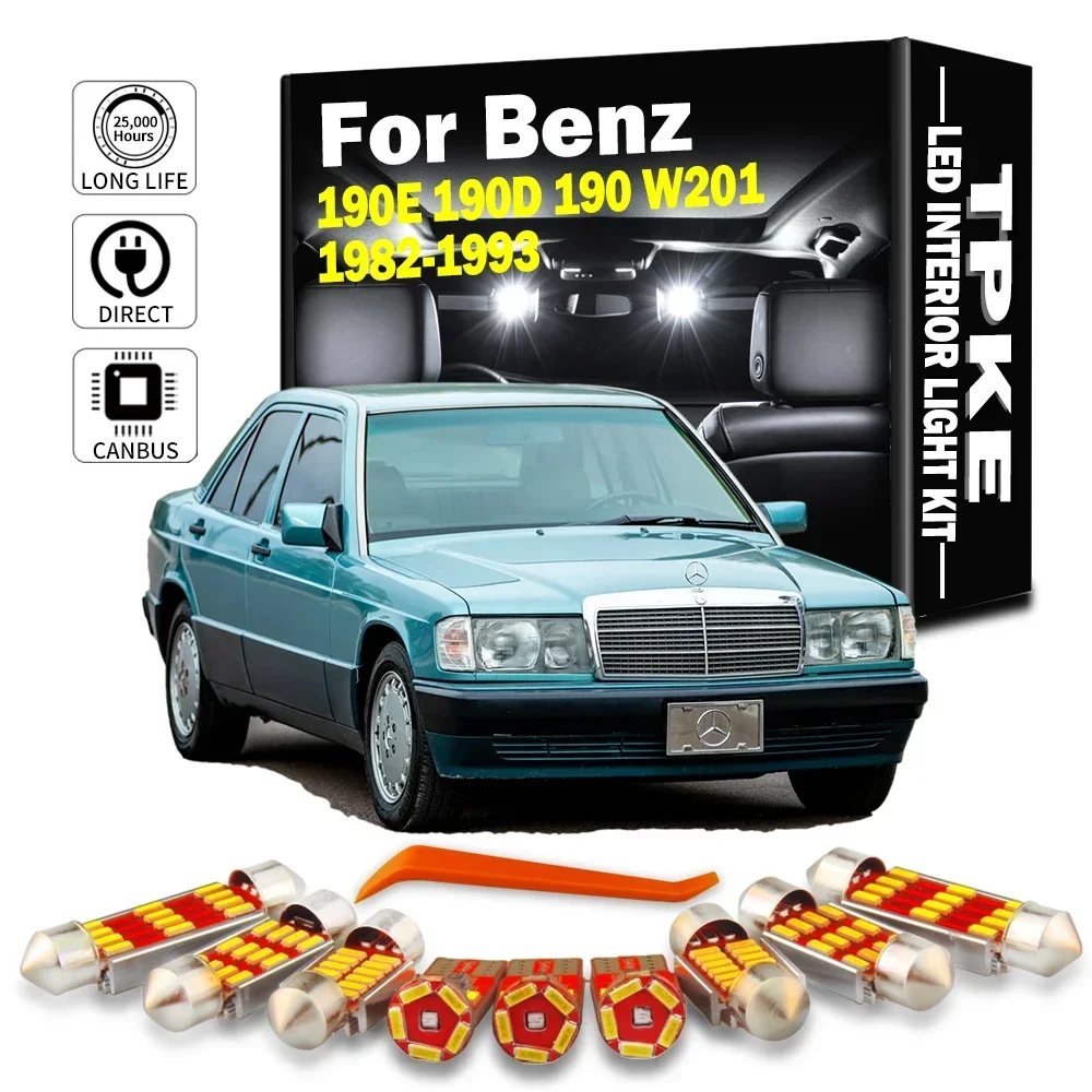 Tpke 14 Шт. Светодиодные Купольные Лампы Festoon-41 Мм Для Mercedes Benz 190e 190d 190 W201 1982-1993