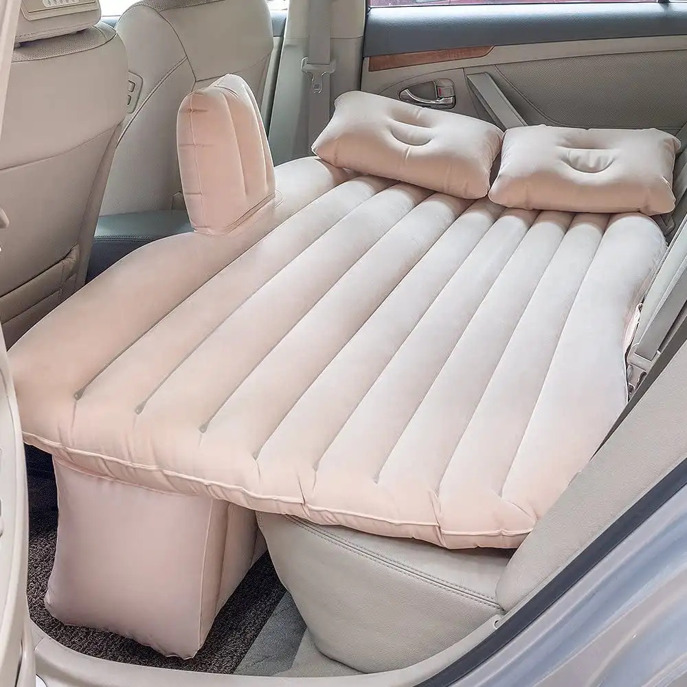 

Car Bed Air Mattress with Motor , Two Pillows, Natural Beige, 55" x 35" x 18"