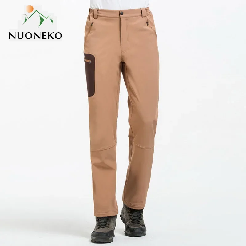 Новые мужские толстые флисовые мягкие брюки NUONEKO походные для кемпинга уличные