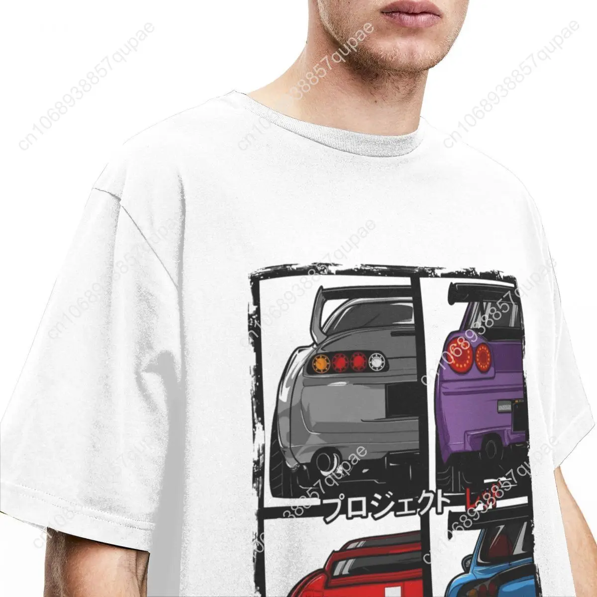 Фото JDM R34 NSX FD3S RX7 Skyline GTR для мужчин и женщин футболка GT-R спортивная автомобильная одежда футболка футболки из чистого хлопка подарочная одежда №3