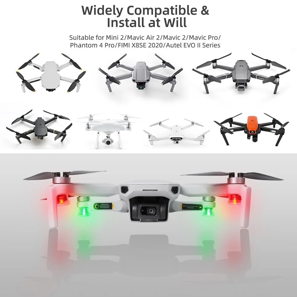 

Sunnylife 4 шт. ночные летние огни поверхностное крепление мигающие лампы противоударный фонарик RC Дрон запасные части