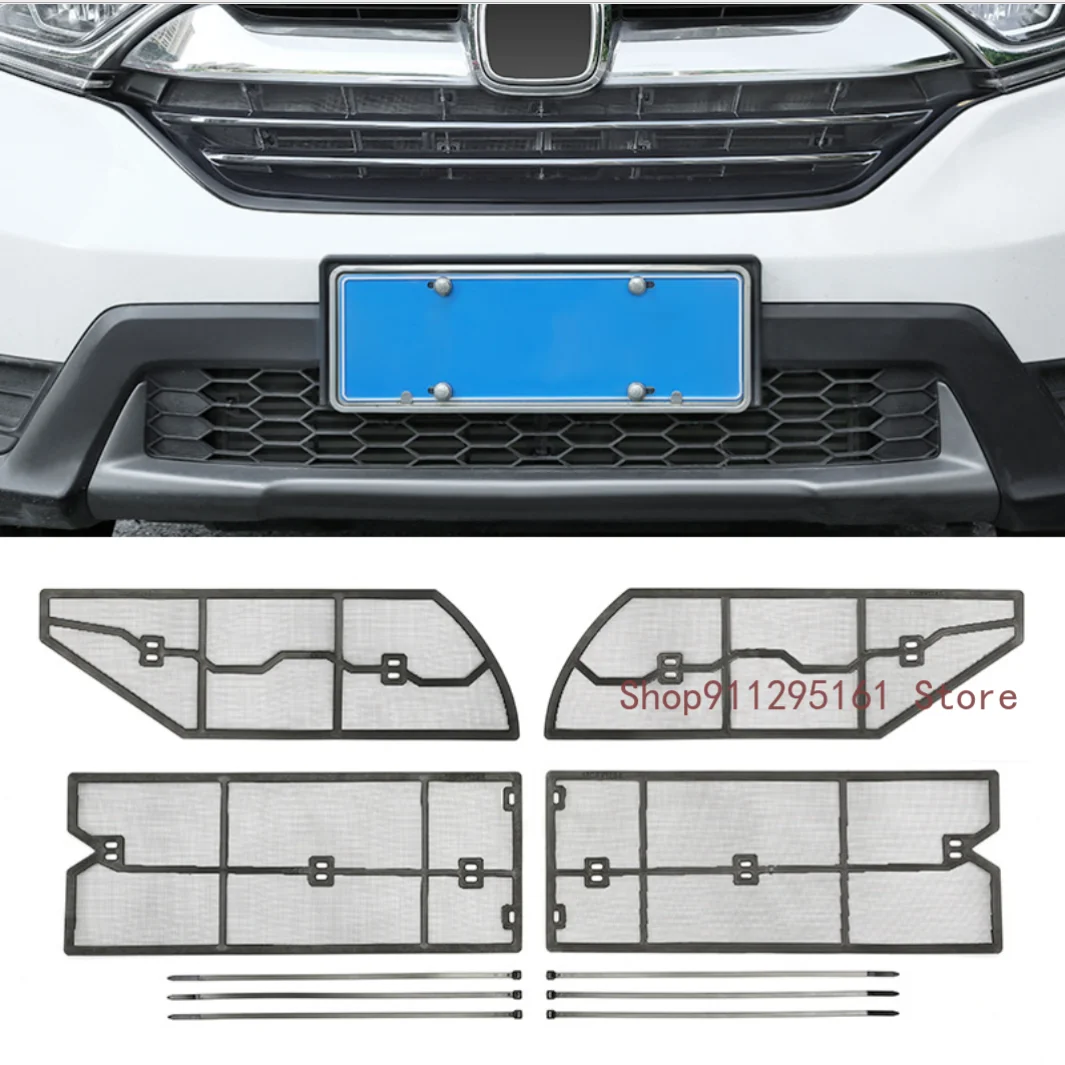 

2017 2018 2019 нержавеющая Автомобильная сетка для обшивки насекомых, передняя сетка для решетки радиатора для Honda CRV, аксессуары
