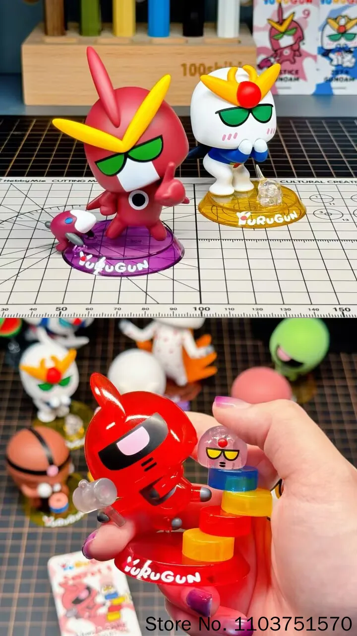 Фото Оригинальная фигурка Bandai Gundam Yurugun Qmsv V3, абстрактные куклы, модель, аксессуары, статуэтка, игрушки, подарок на день рождения. №4