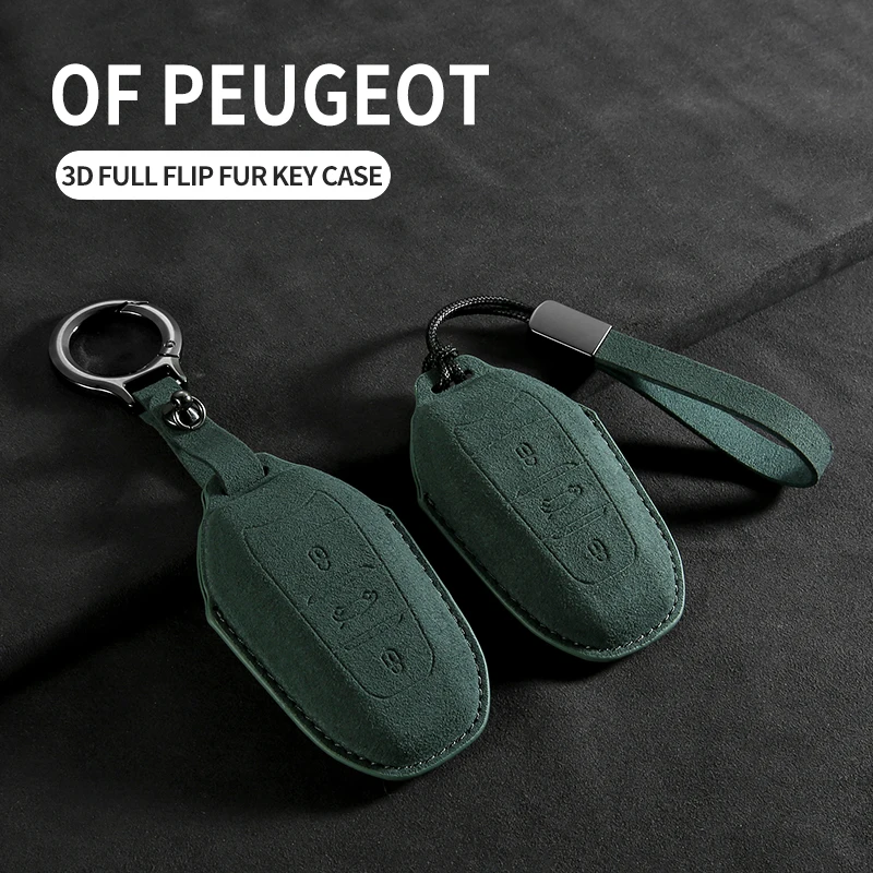 Фото Кожаный чехол для автомобильного ключа, чехол для Peugeot 308 408 508 Citroen C4L C6 чехол Picasso DS3 DS4 DS5, чехол-брелок для Peugeot №4