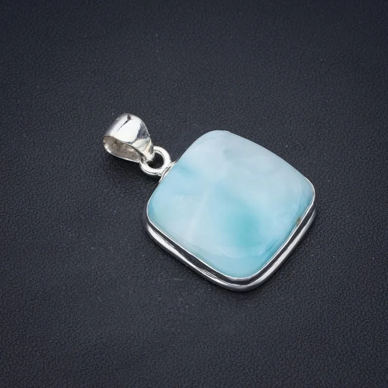 

StarGems Larimar ручной работы 925 пробы серебряный кулон 1,25 "F3437