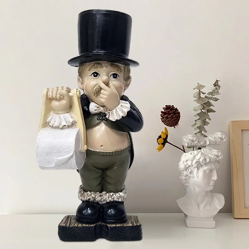 

Креативный европейский и американский держатель для салфеток для джентльменов, держатель для салфеток ручной работы, держатель для салфеток для ванной, железные украшения