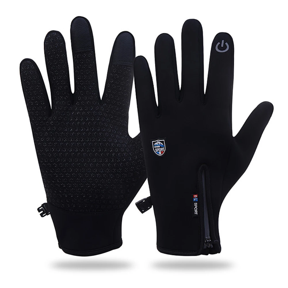 

Winter Cycling Gloves for Men Women Thermal Fleece Cold Wind Waterproof Touch Screen Bicycle Warm Outdoor Running Skiing Mittens