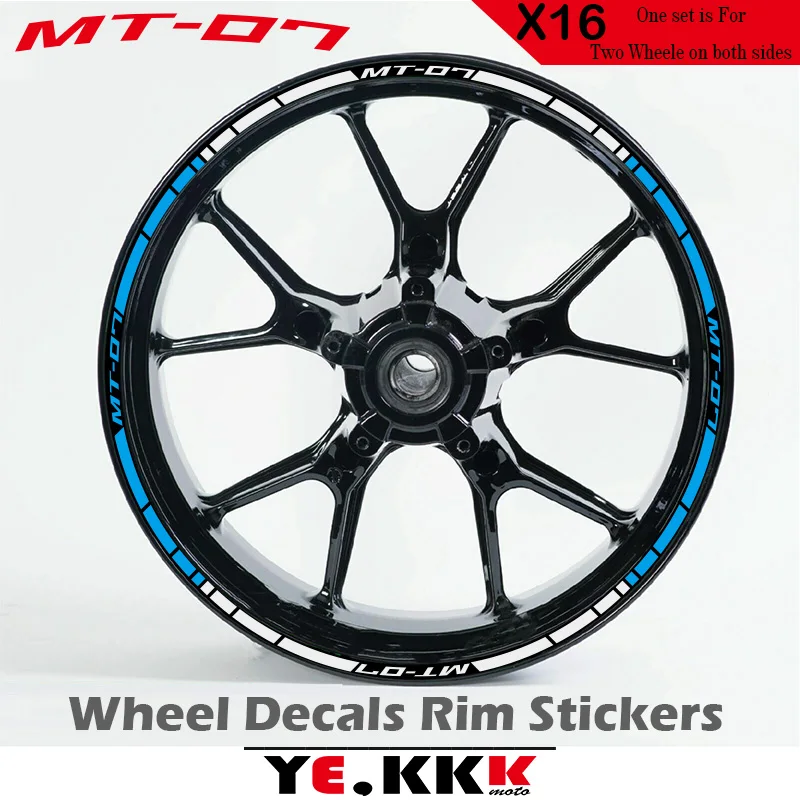 For YAMAHA MT07 MT-07 MT-07SP 17 Inch Wheel Hub Sticker Decal MT07 Logo