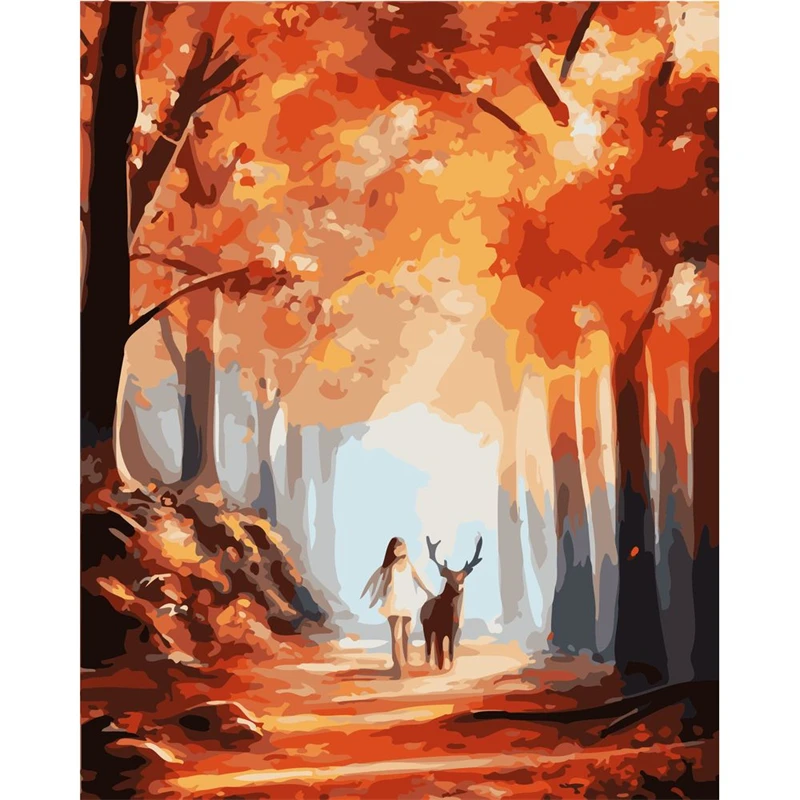 

No.819 Painting By Numbers DIY Oil Coloring Paint By Numbers Set Gift Drawing By Numbers Canvas Decor New Arrivals