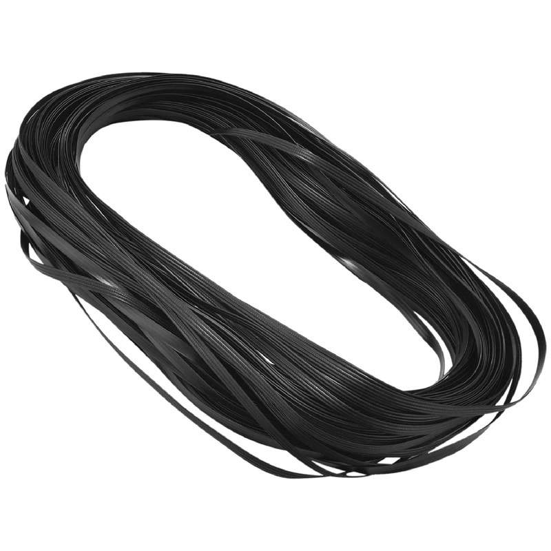 

Flat PE Rattan Plastic Wicker For Chair Recliner Coffee Table Rattan Furniture Repair (Four Lines/Black/8 X 1.2Mm)