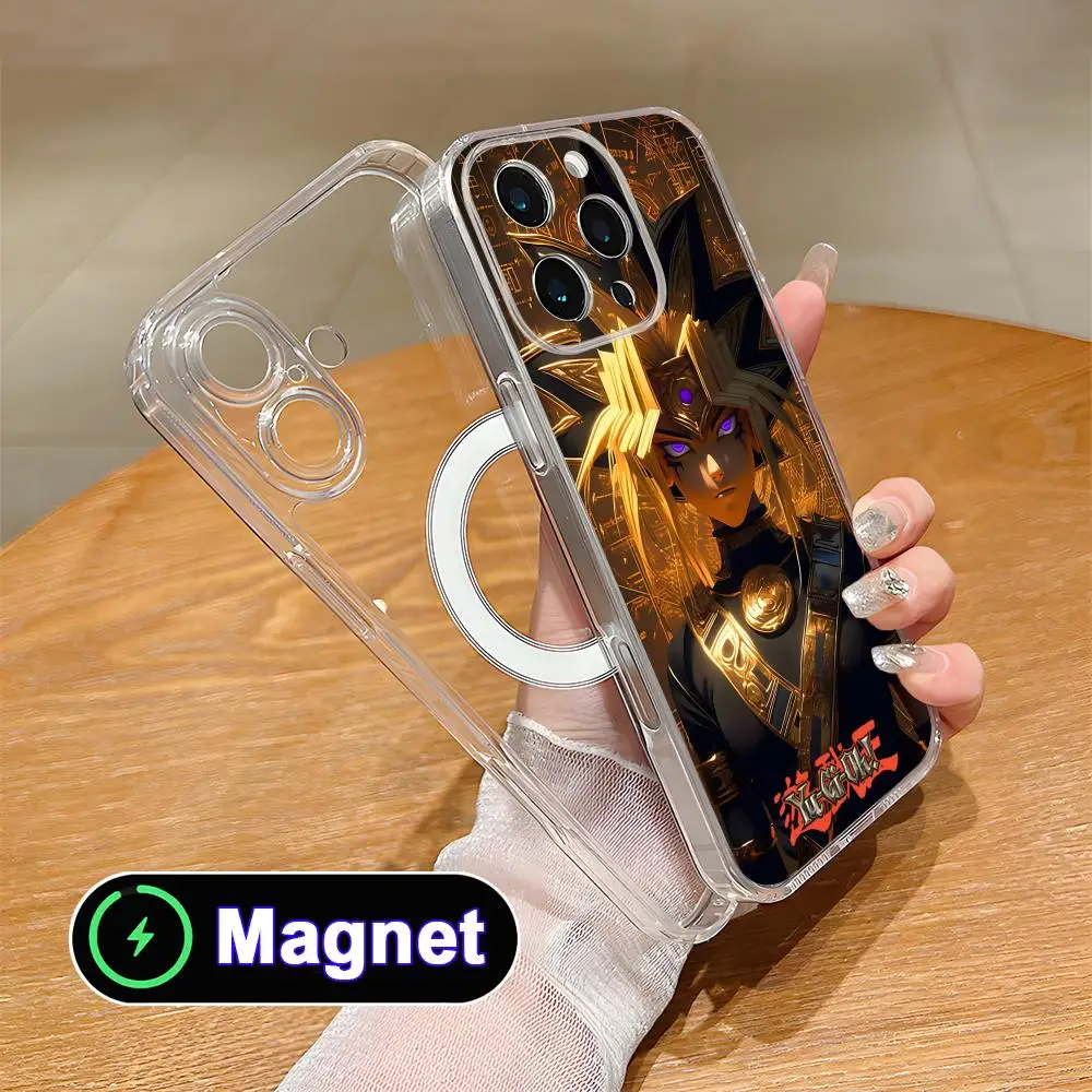 Фото Чехол для телефона Yugioh Yami Yugi для iPhone 17 16 15 14 13 12 11 Air Pro Max Plus Mini, мягкий прозрачный чехол из ТПУ с магнитом №2