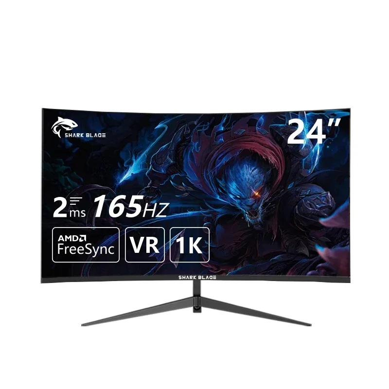 

curved gaming monitor 24 inch LCD panel 165Hz refresh rate Gaming computer PC monitor