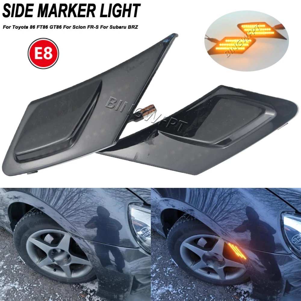 2X _ динамический поворотный сигнал для Toyota 86 FT86 GT86 боковой маркер