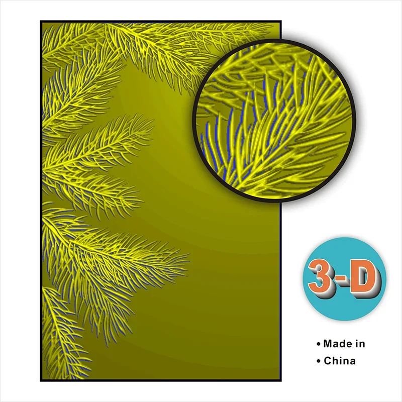 Новейшая рельефная папка 3D с текстурой градиента в 2022 году-стебли из сосны Тим