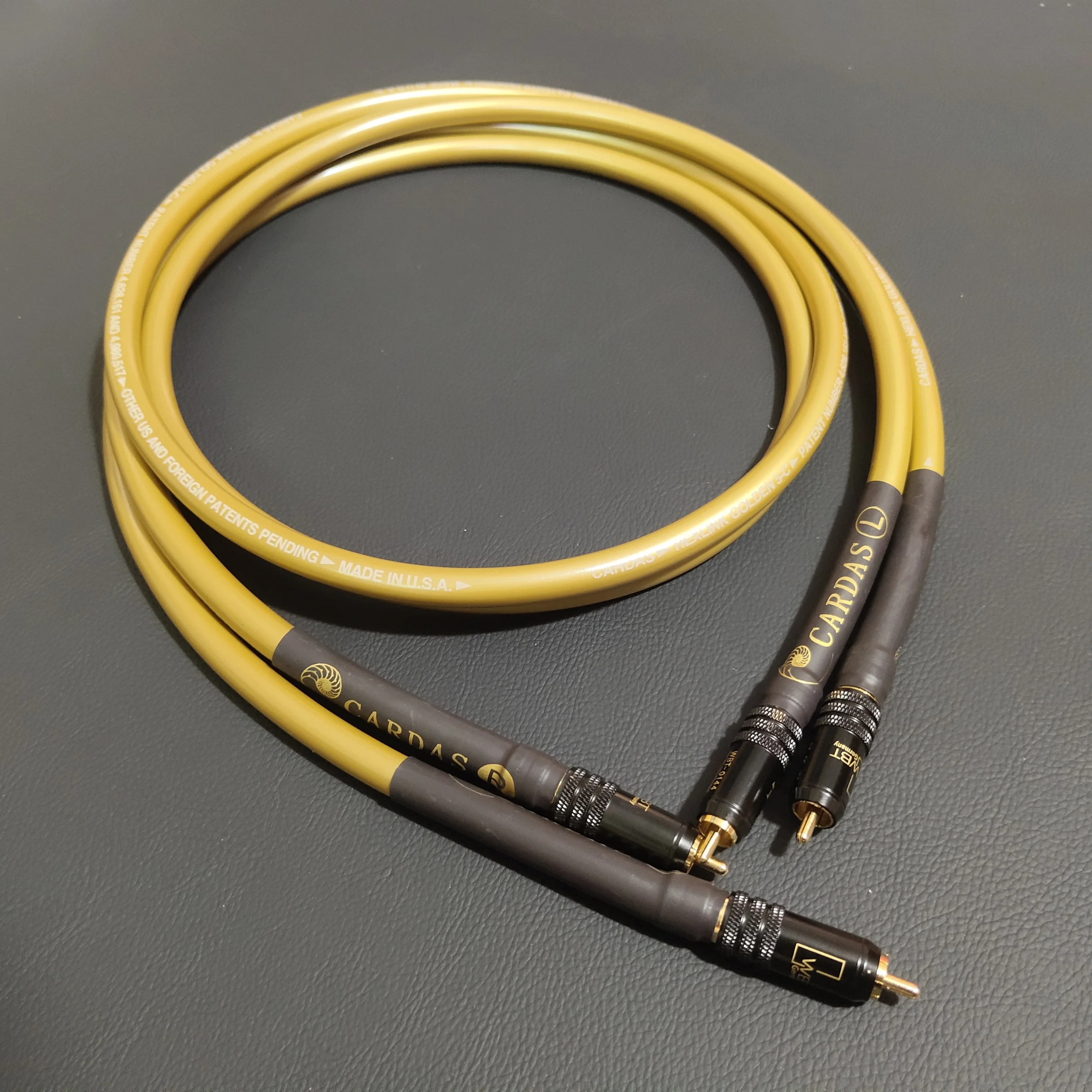 CARDAS gold edition Hexlink Golden 5-C кабель с разъемом rca Высококачественный бескислородный меди с серебряным покрытием 2RCA на 2RCA HiFi Audio Line