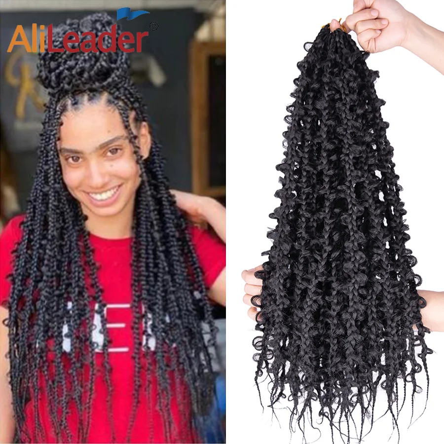 

New Box Braiding Hair Black Brown Omber Knotless Butterfly Box Braids 24" Pre Stretched Braiding Hair For Women New Jungle Braid