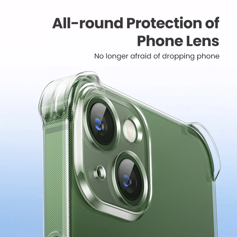 UGREEN Soft Phone Case for iPhone 13 14 Pro Max TPU Shockproof Back Cover Case for iPhone Len Protection Transparent Phone Case