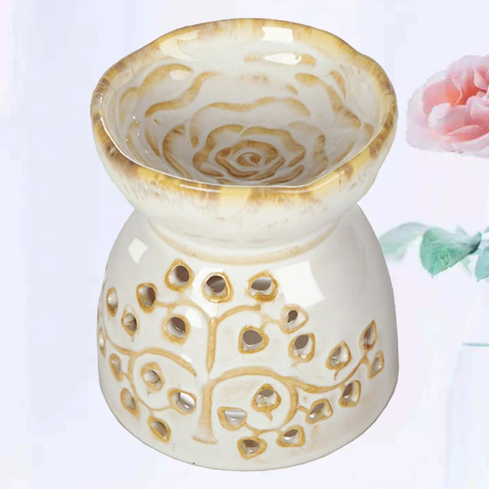 

Peony Design Aroma Burner Incense Holder Incense Ash Catcher Desktop Decoration for Home Room Bedroom without Candle and