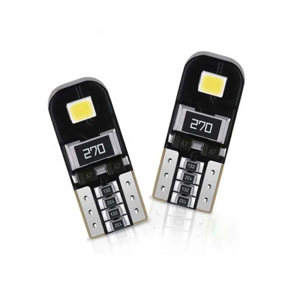 

2Pcs 12V Bright W5W T10 2835 2SMD No Error Car Lights Led Canbus Car T10 Led Bulbs 194 168 Interior Lamp Car Width Light