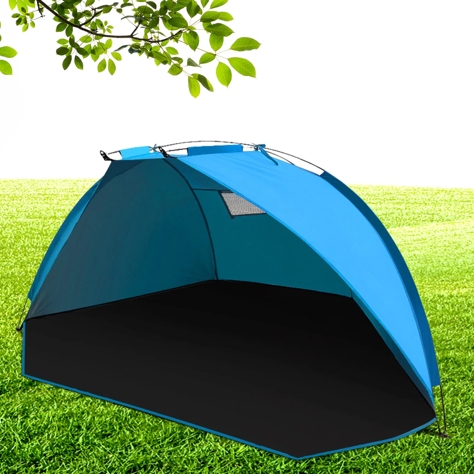 

Outdoor Shade Tent Beach Tent For Large Family Large-Space Pop Up Beach Tent Beach Umbrella For Camping And Fishing Automatic