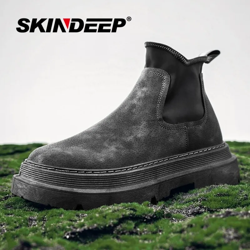 

Зимняя мужская теплая обувь, мужские зимние ботинки, уличные водонепроницаемые Нескользящие кроссовки, мужские Ботинки Martin