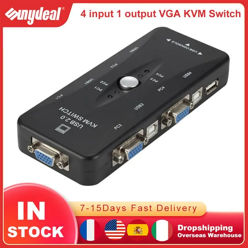 

Квм-консоль с 4 портами, USB 2,0, VGA, сплиттер, принтер, мышь, клавиатура, флеш-накопитель, коммутатор с выходом 1920*1440, VGA, адаптер с переключателем