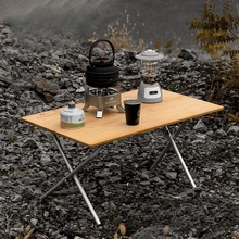 Camping Folding Table Multifunctional Portable Bamboo Table Household Lightweight Dining Desk Outdoor Picnic Barbecue Table