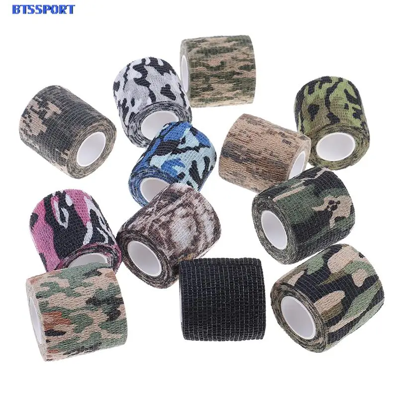 

1pc Durable Army Camo Outdoor Hunting Shooting Blind Wrap Camouflage Stealth Tape Waterproof Wrap 5cmx4.5m