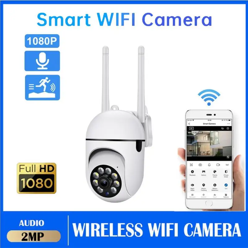 

1080P Smart WiFi IP Camera 4X Zoom Outdoor Surveillance Camera Color Night Vision Ai Human Detection Security CCTV Mini Camera
