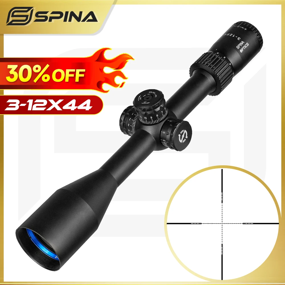 

Оптический прицел SPINA HD 3-12x44 1/4MOA, тактический охотничий прицел, снайперский прицел для охоты на открытом воздухе, ar15.223и т. д.