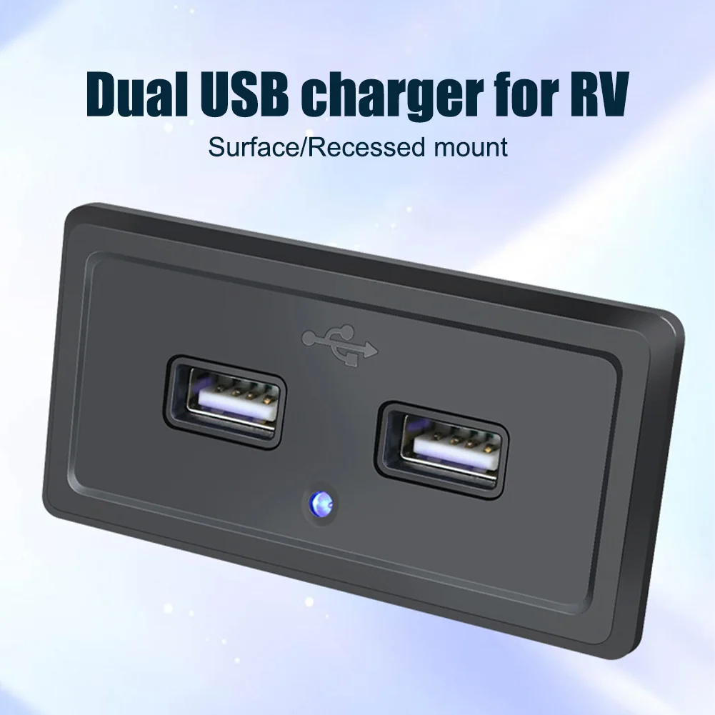 

Автомобильное зарядное устройство с двумя USB-портами, 5 В, 3,1 А, 12 В, 24 В